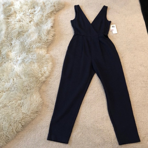 french connection denim jumpsuit